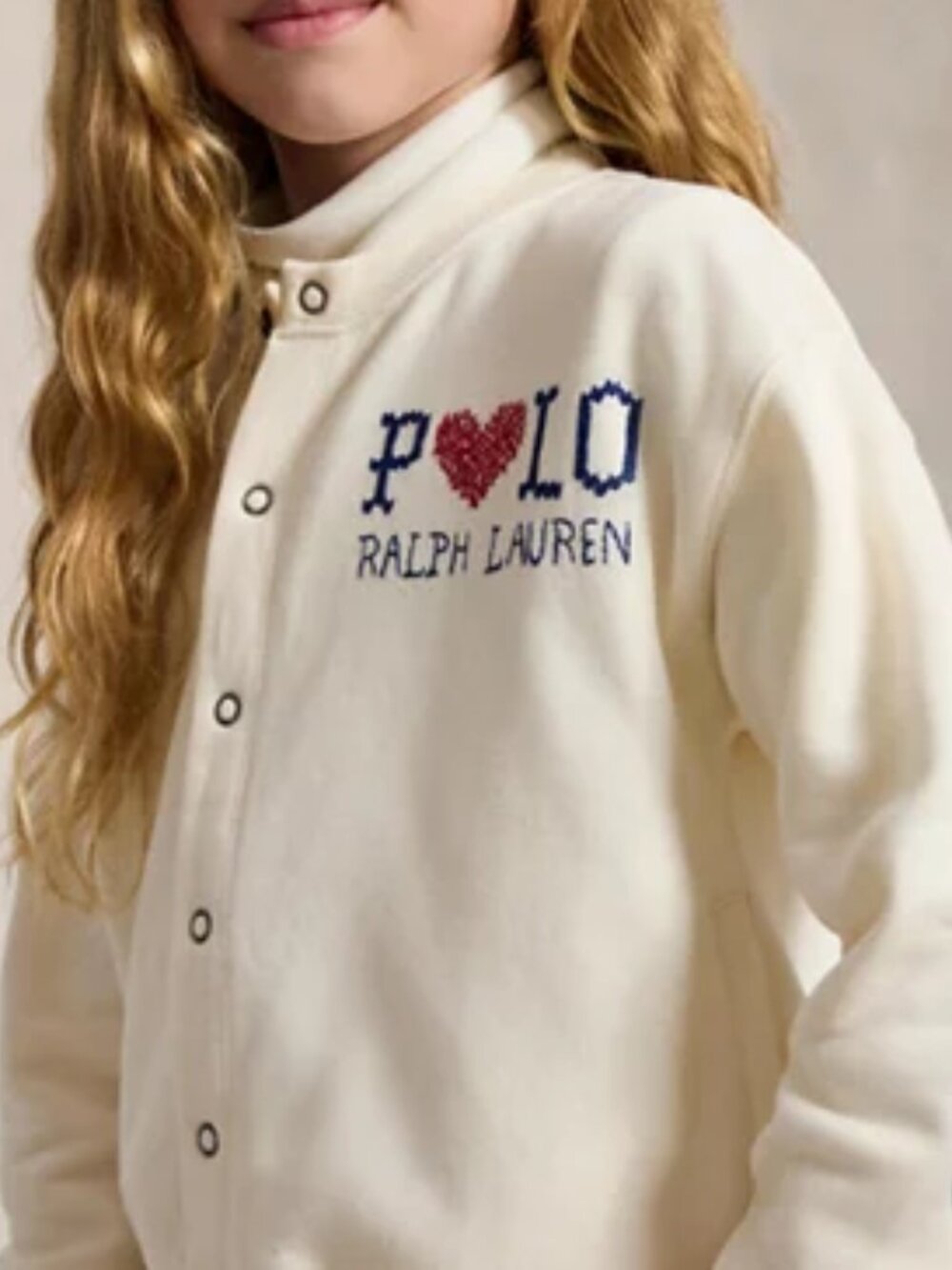 Ralph Lauren Childrenswear Girls Logo Fleece Embroidered Cardigan NWT